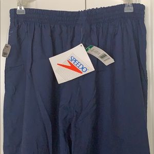 NWT Speedo After Swim Blue Nylon Drawstring Jogger